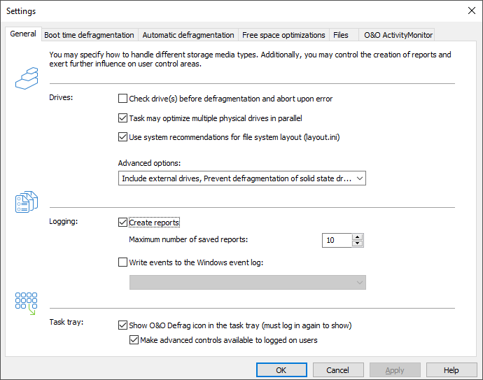 General settings