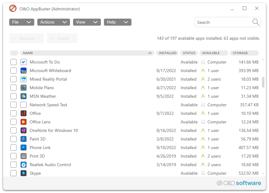 O&O AppBuster